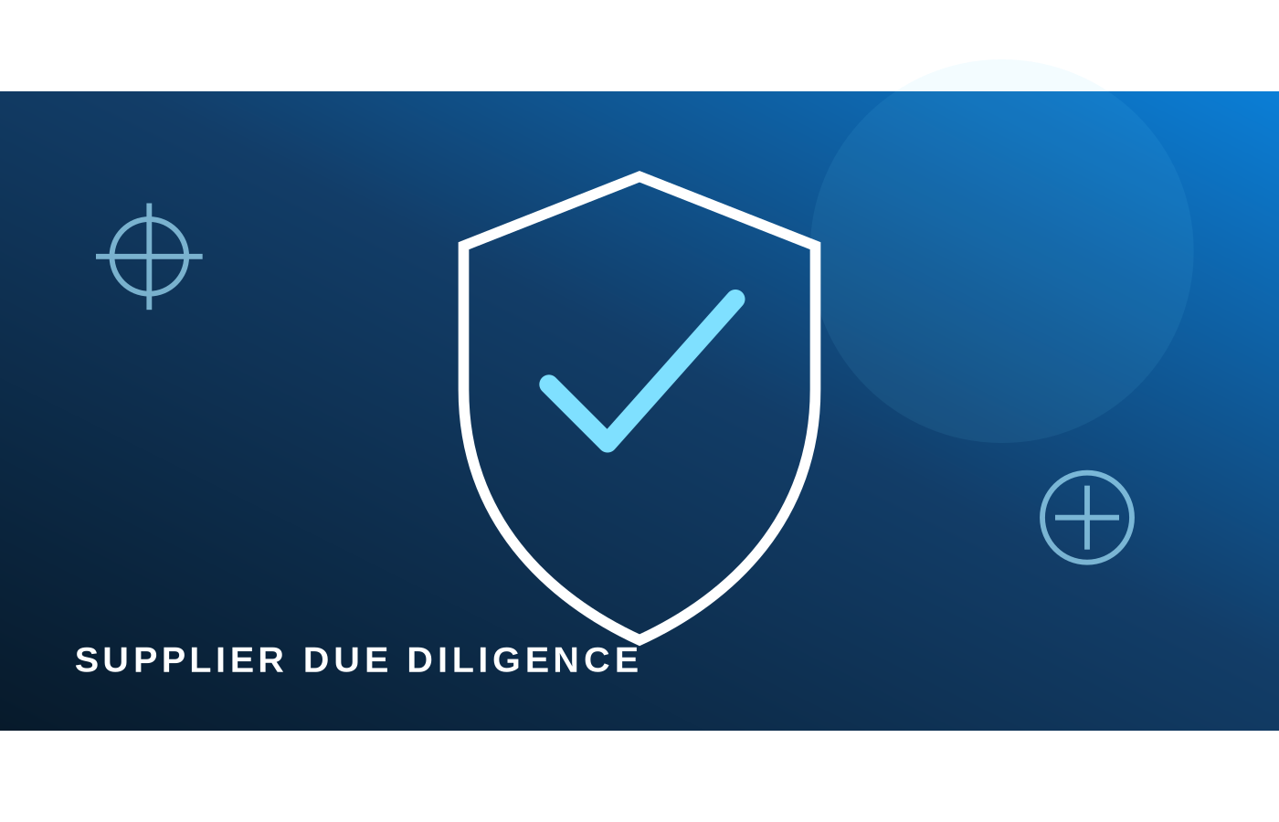 Supplier verification and due diligence